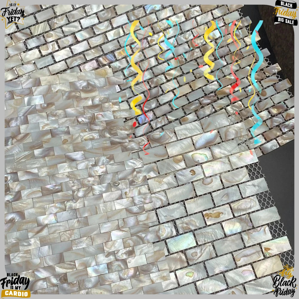 1pc mother of pearl natural shell mosaic kitchen backsplash wallpaper tile bathroom background decorative wall tile Wholesale