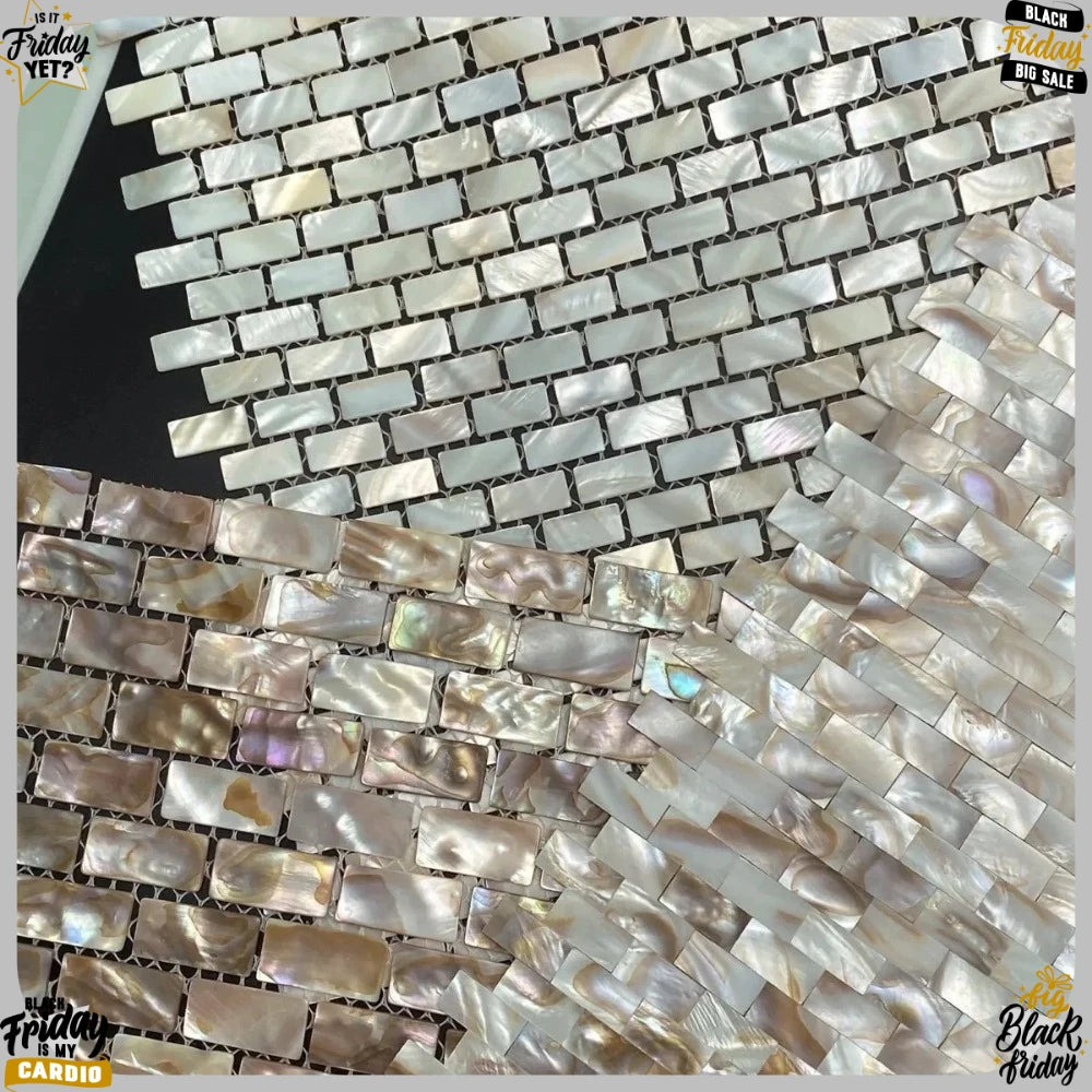 1pc mother of pearl natural shell mosaic kitchen backsplash wallpaper tile bathroom background decorative wall tile Wholesale